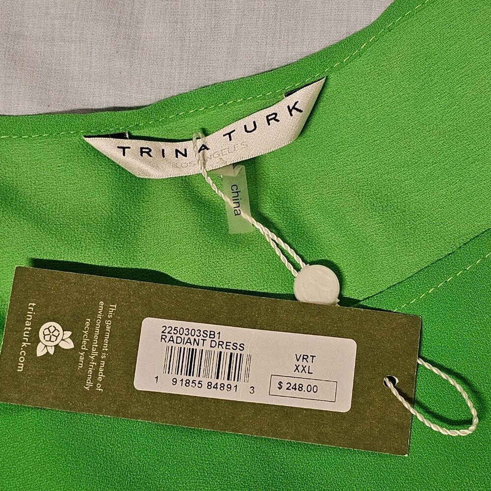 Trina Turk Radiant Dress Women Size XXL Green - Picture 9 of 13